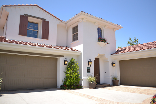 A home with two garages.